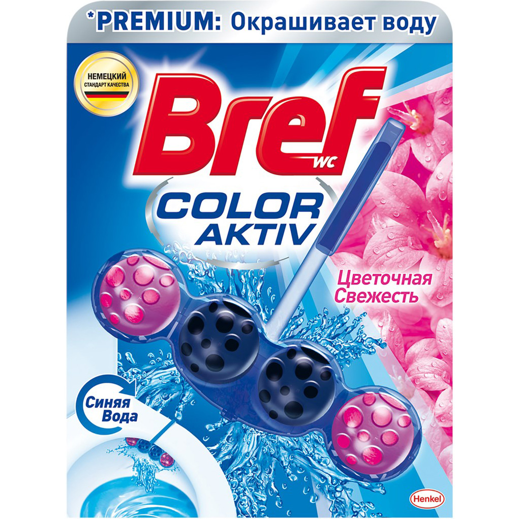 Туалетный блок Bref Color Aktiv Цветочная свежесть 50 г - фото 1