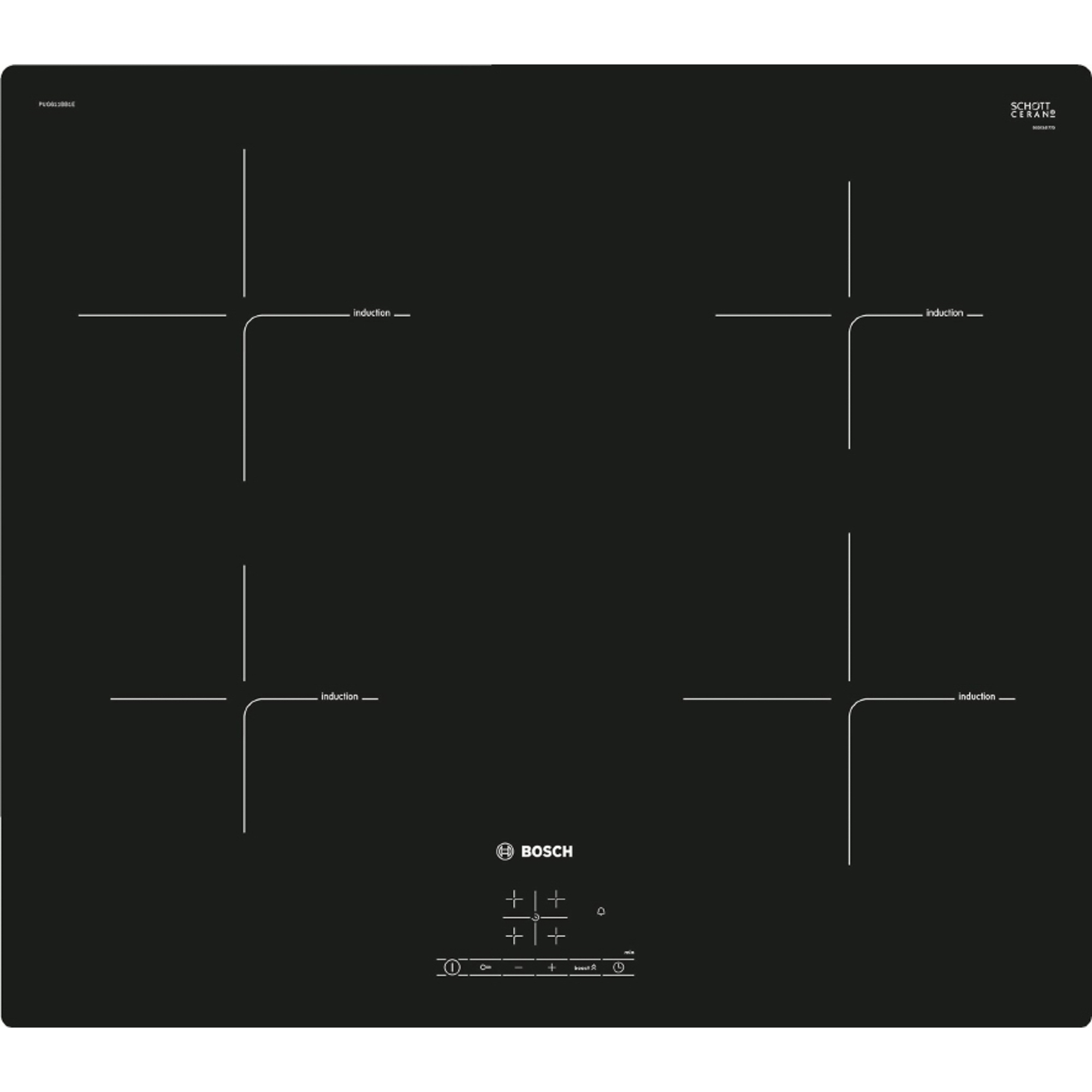 Варочная поверхность Bosch PUG611BB1E, цвет черный, размер нет - фото 1