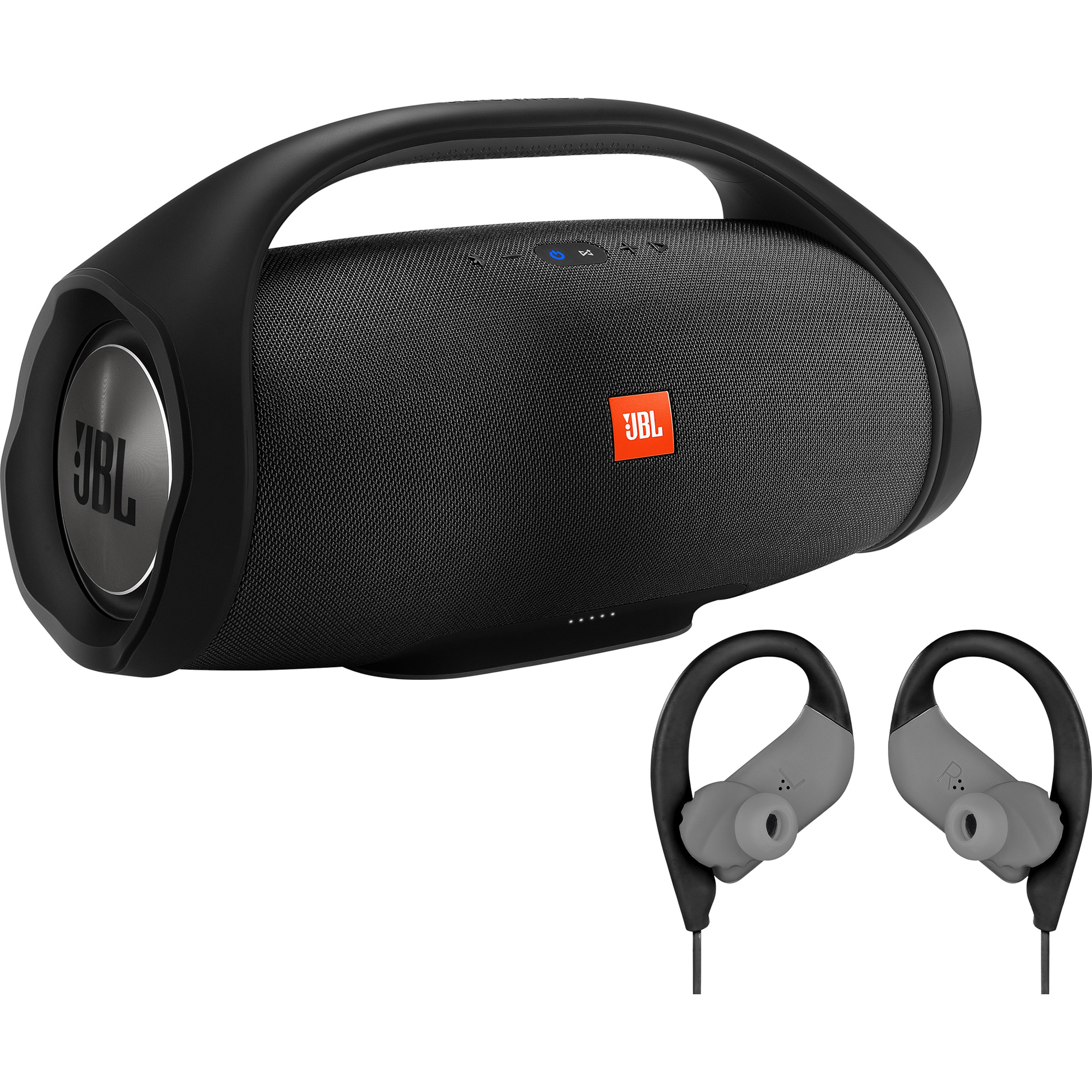 фото Портативная акустика jbl boombox black + наушники jbl endurance sprint black