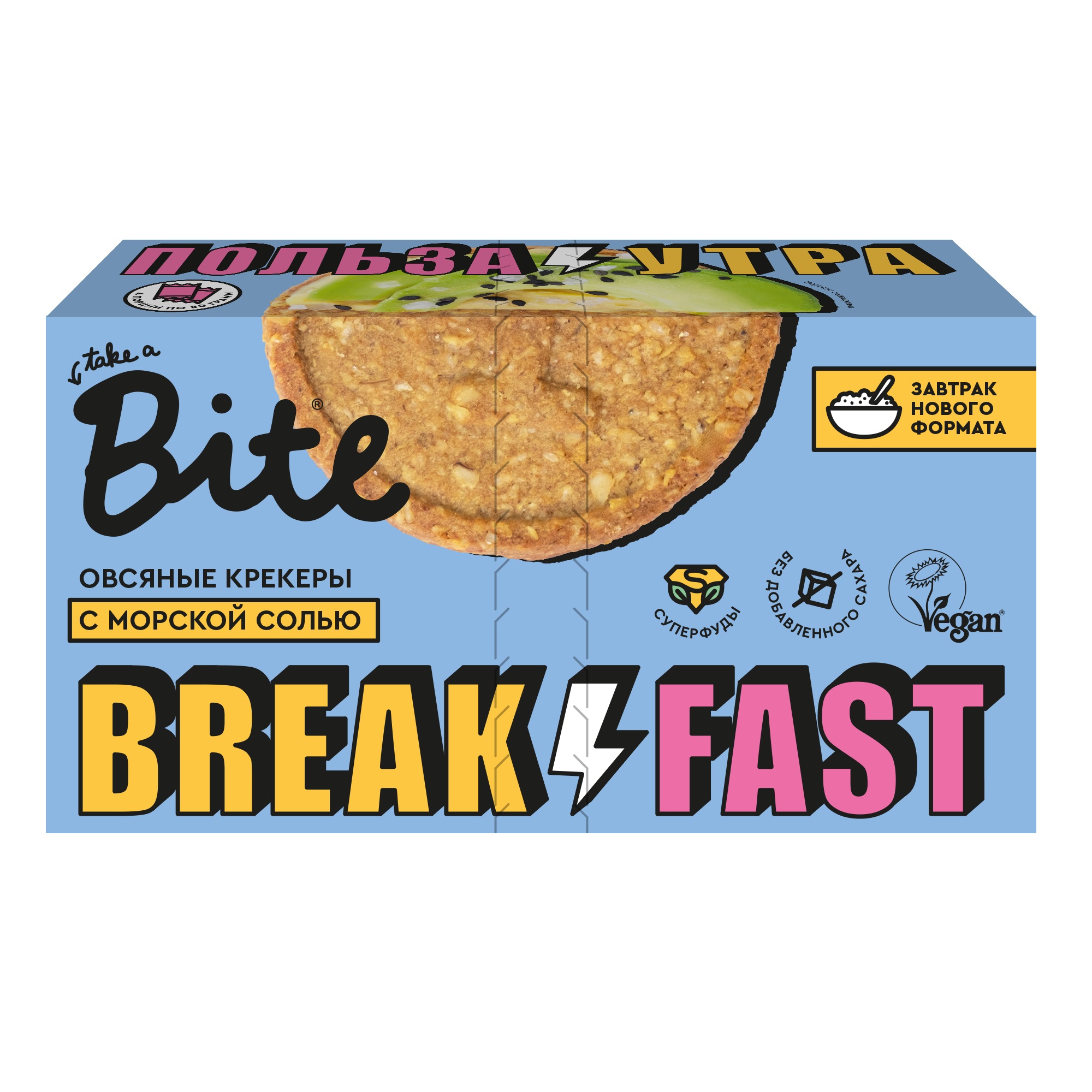 Крекеры овсяные Take a Bite с морской солью 200 г