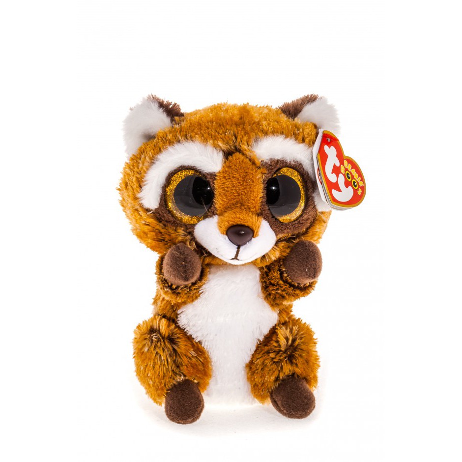 фото Мягкая игрушка ty beanie boo's енот rusty 15 см