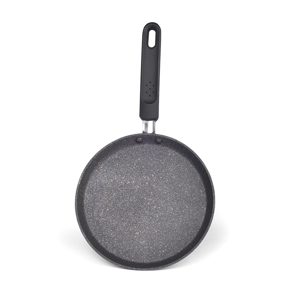 Сковорода блинная Fissman Spark Stone 24 см, цвет черный - фото 2