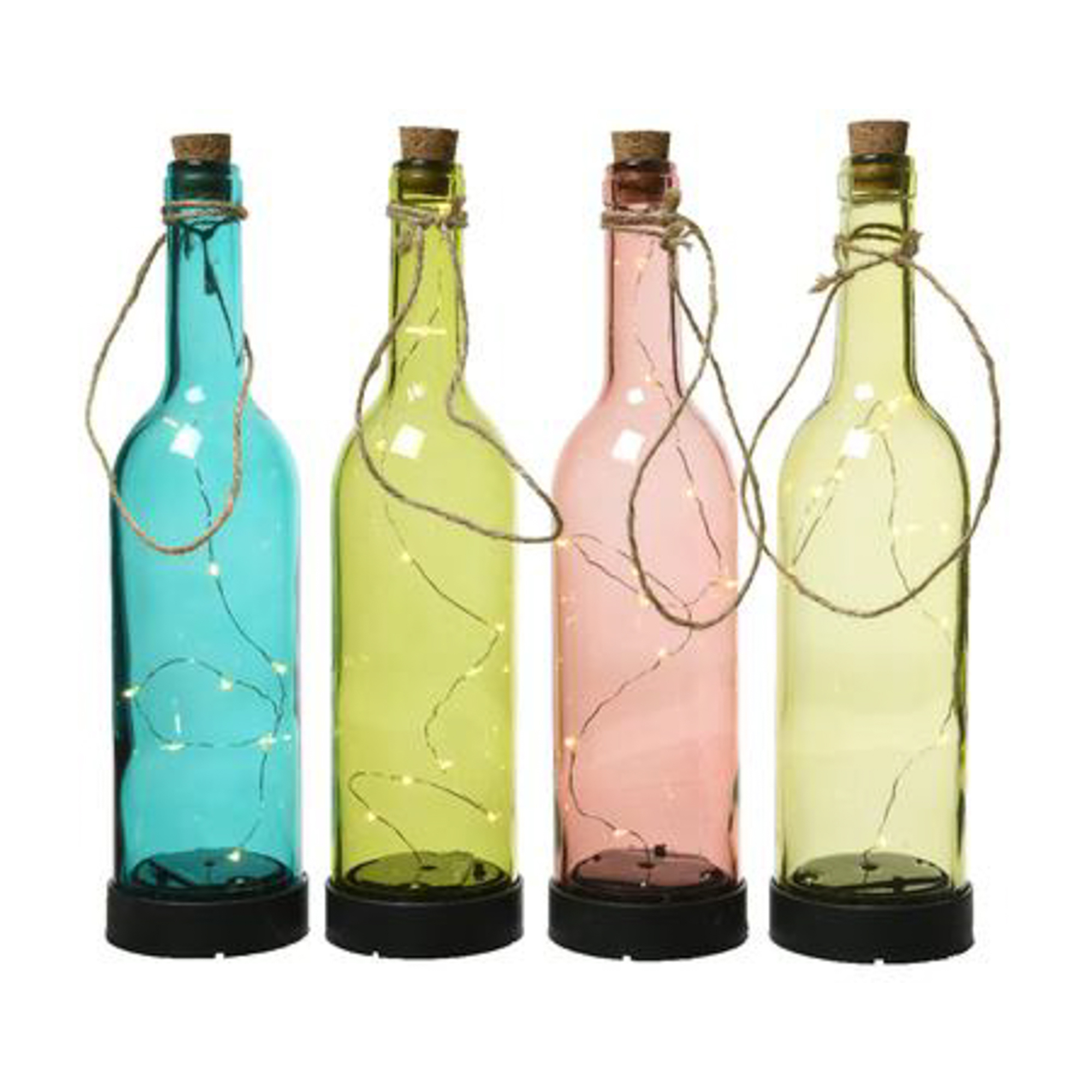 фото Бутылка декор с подсветкой kaemingk garden 8х30.5см в ассортименте