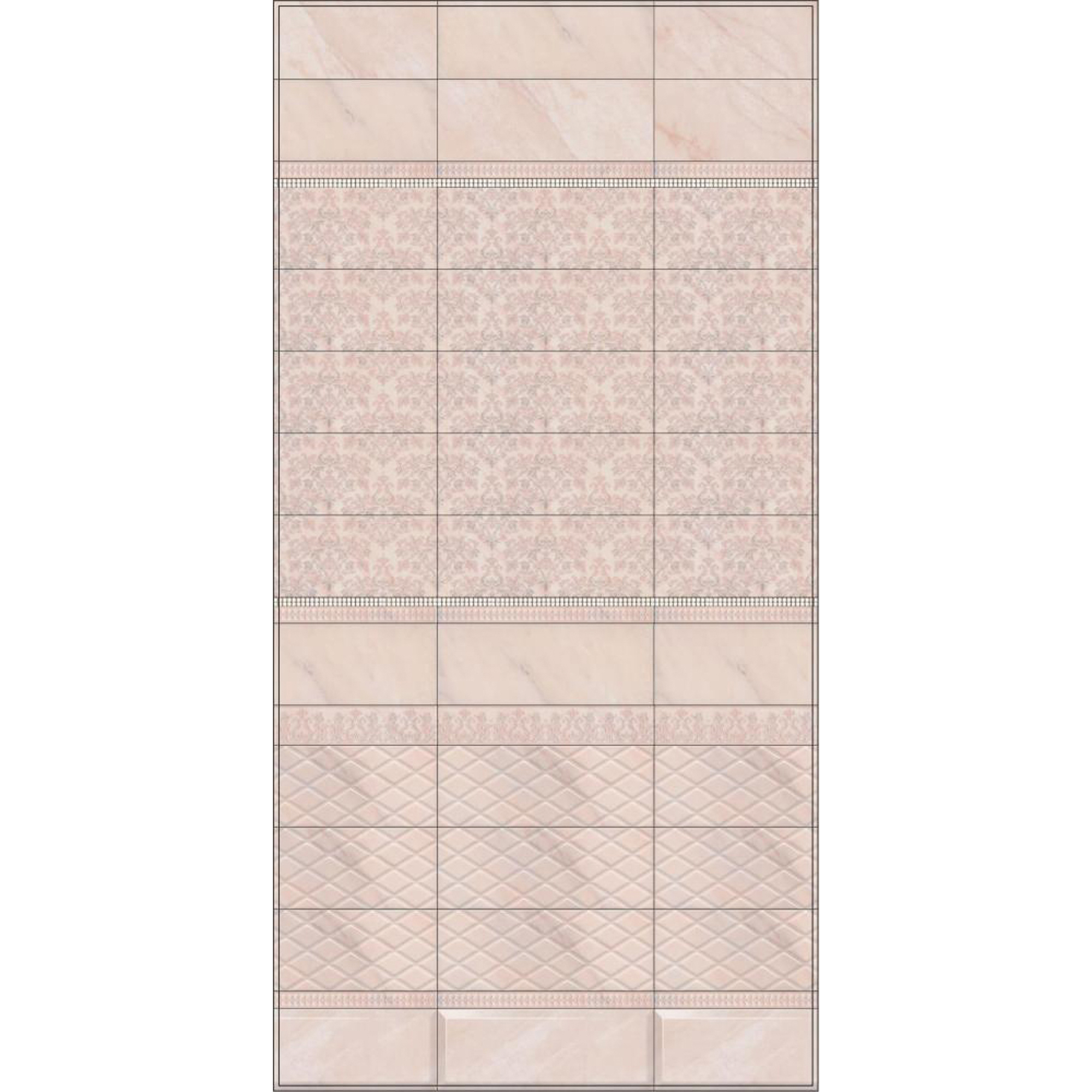 фото Плитка kerama marazzi флораль грань 15x40 см 15120