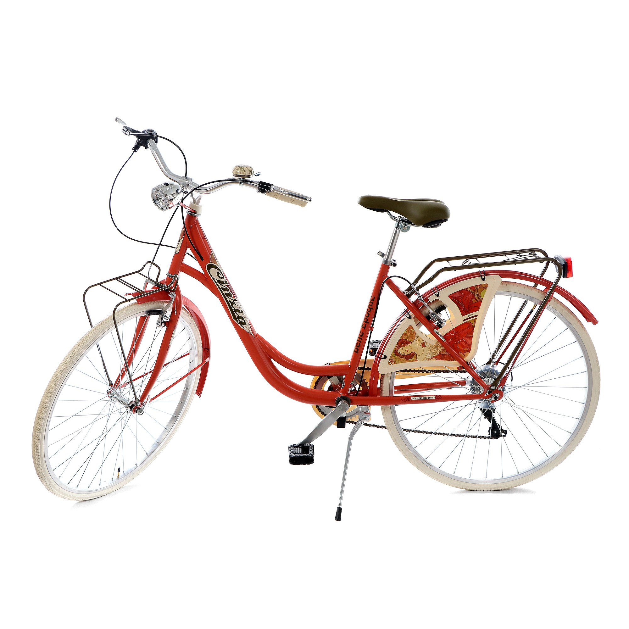 

Велосипед женский Cicli cinzia belle epoque 6 скоростей red корзина