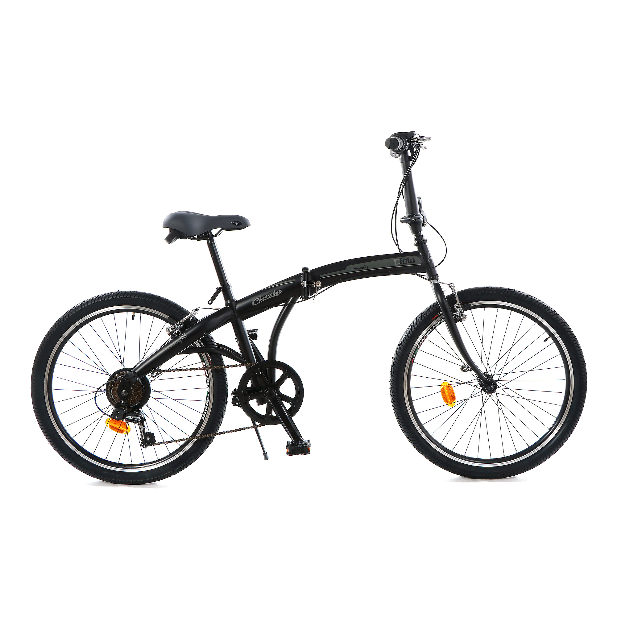 фото Велосипед cicli cinzia c-fold складной 6 скоростей 24 black/grey