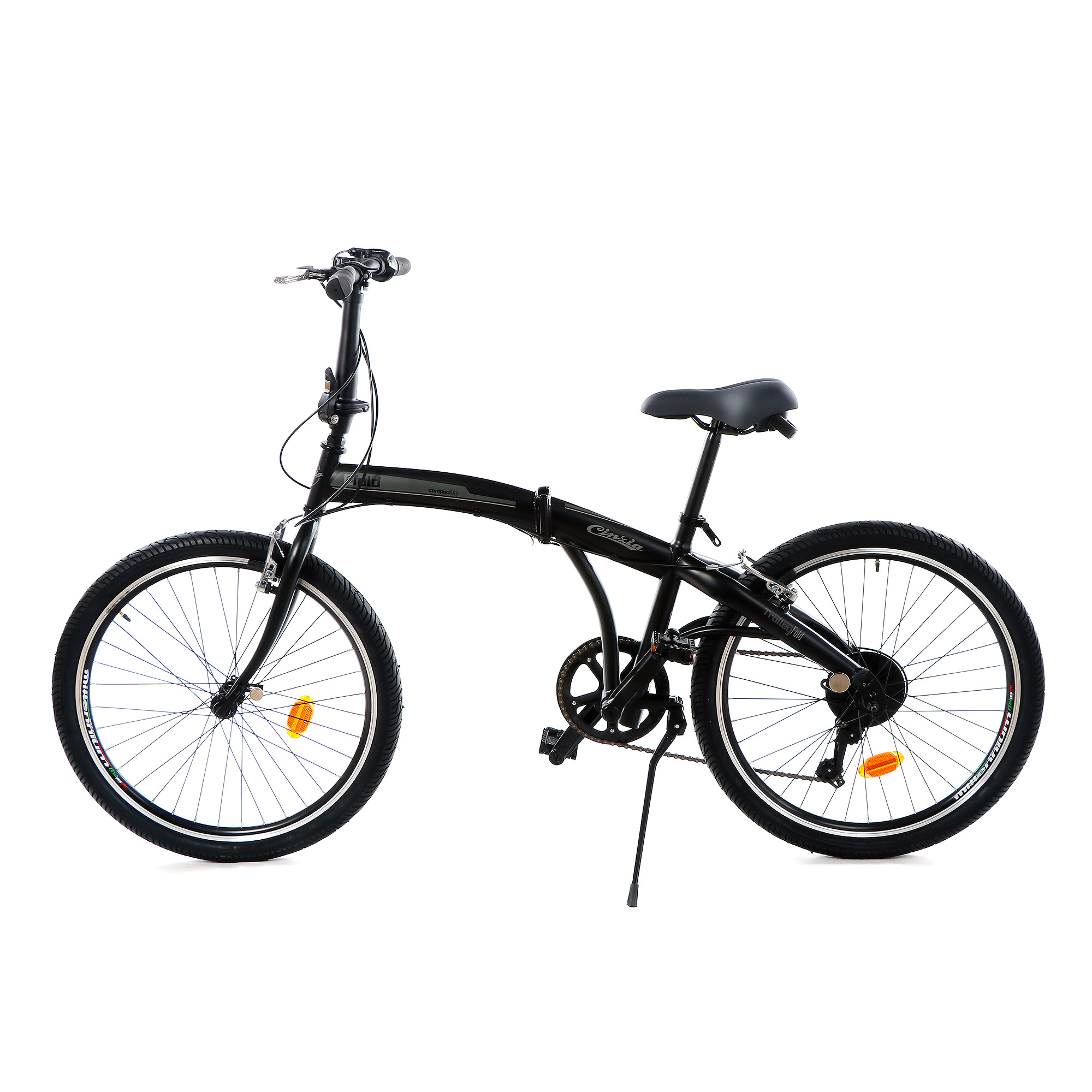 фото Велосипед cicli cinzia c-fold складной 6 скоростей 24 black/grey