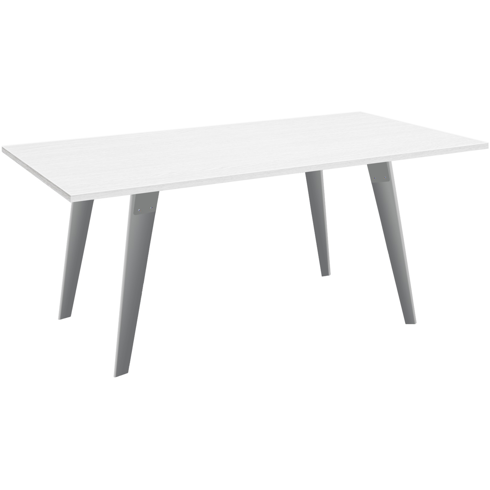 Стол прямоугольный SH-N 120х80х73 см белый/серый