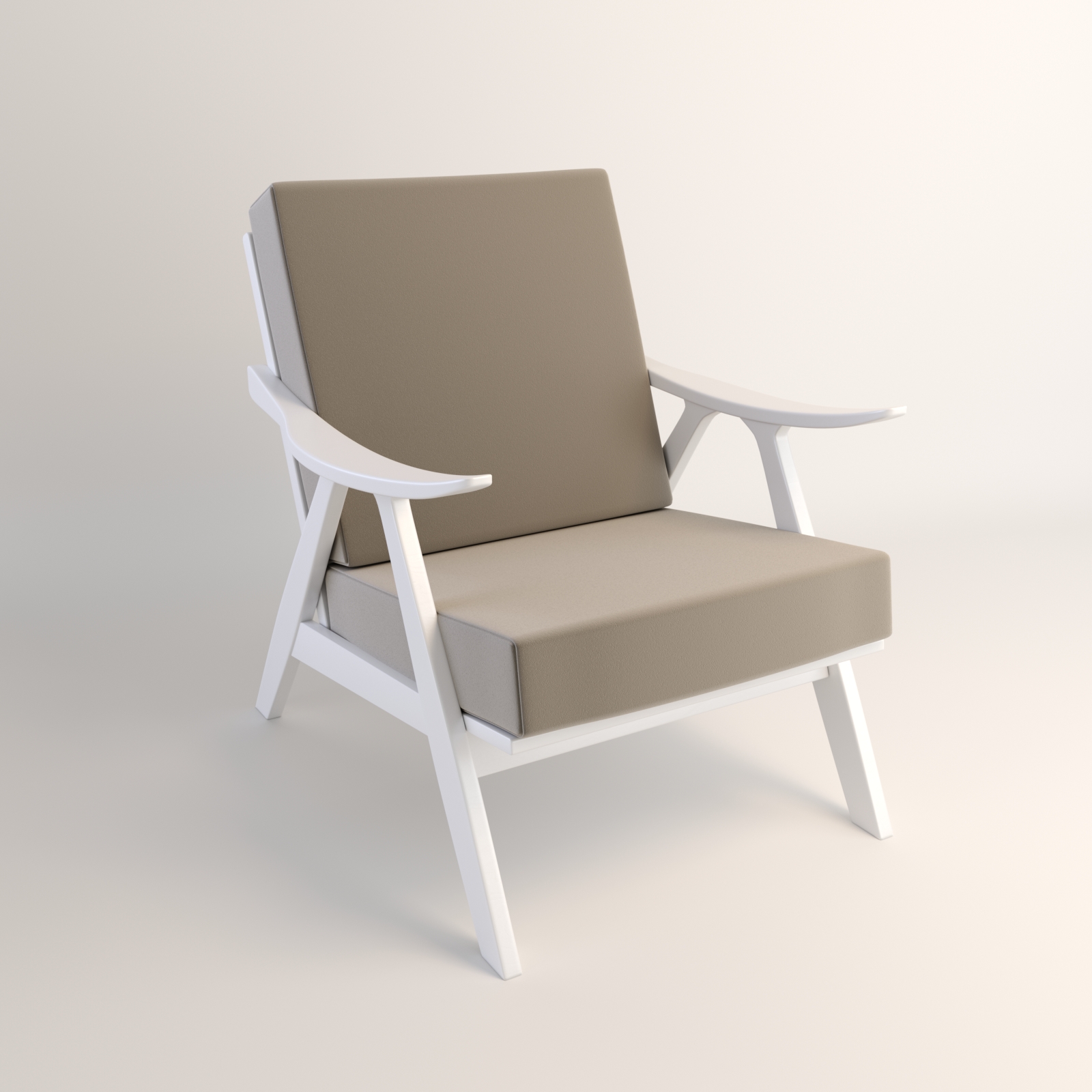 Кресло Glasar Ницца 77х81,5 см, цвет белый - фото 1