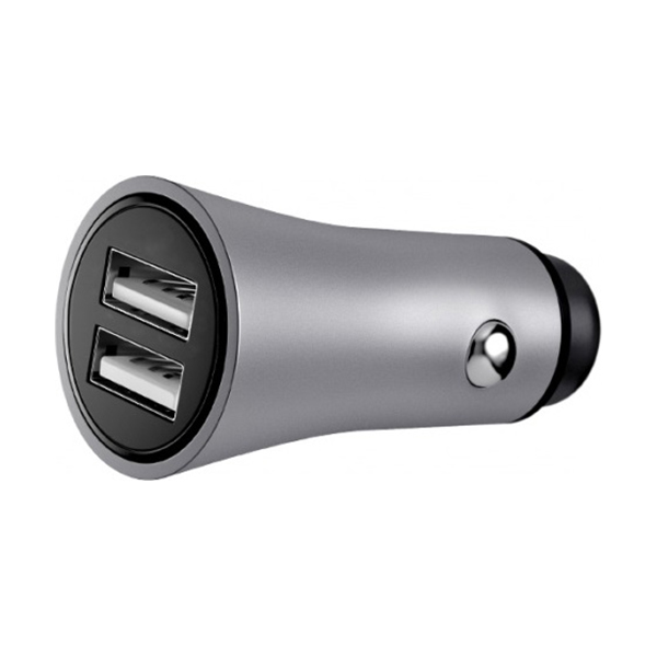 фото Автомобильное зарядное устройство lenzza razzo metallic car charger mfi 2 usb графит