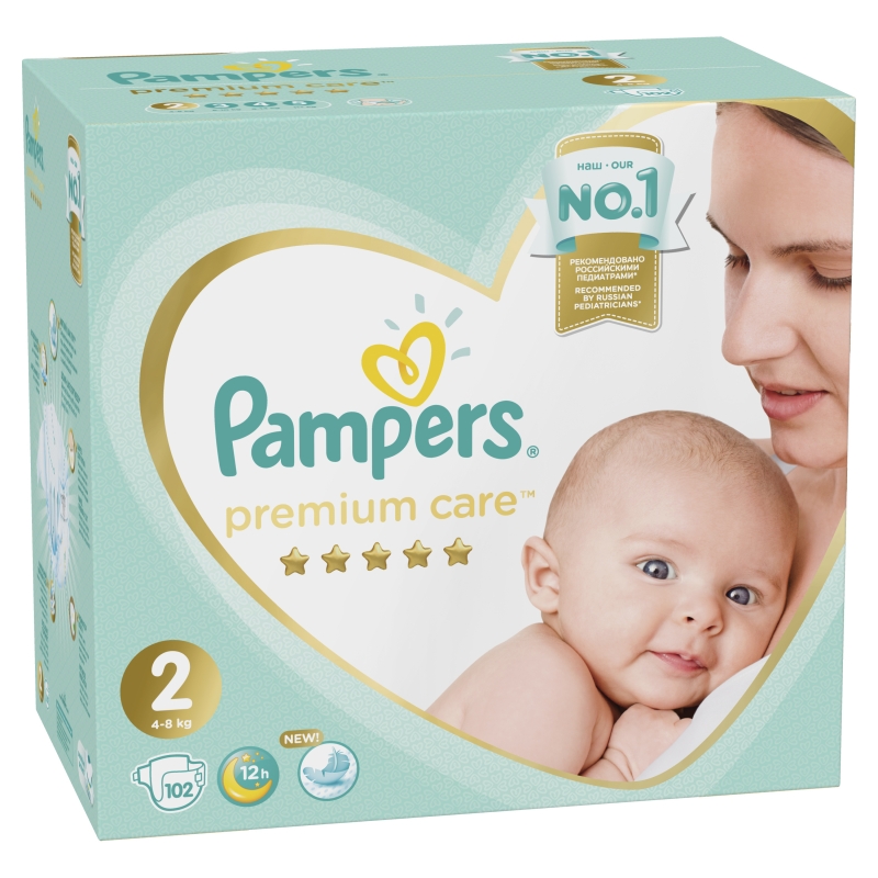 фото Подгузники pampers premium care mini 4-8 кг 102 шт