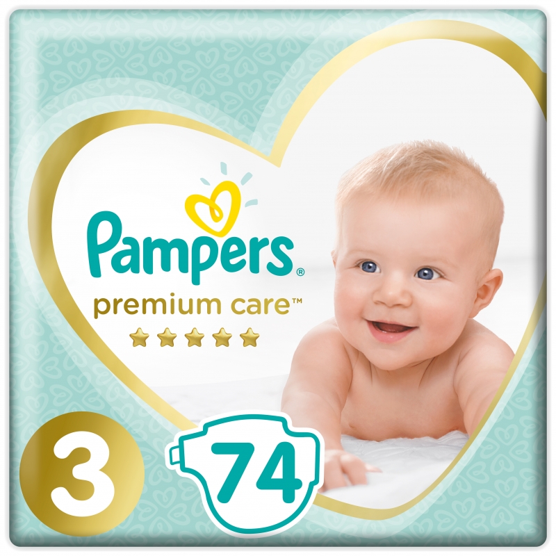 фото Подгузники pampers premium care midi 6-10 кг 74 шт