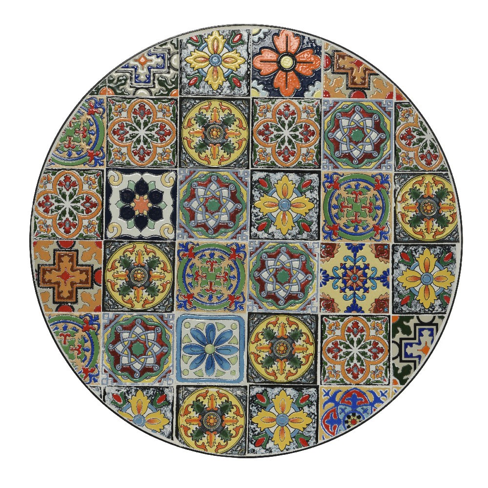 Садовый столик Андалусия, металл, мозаика, 51х30 см, Kaemingk