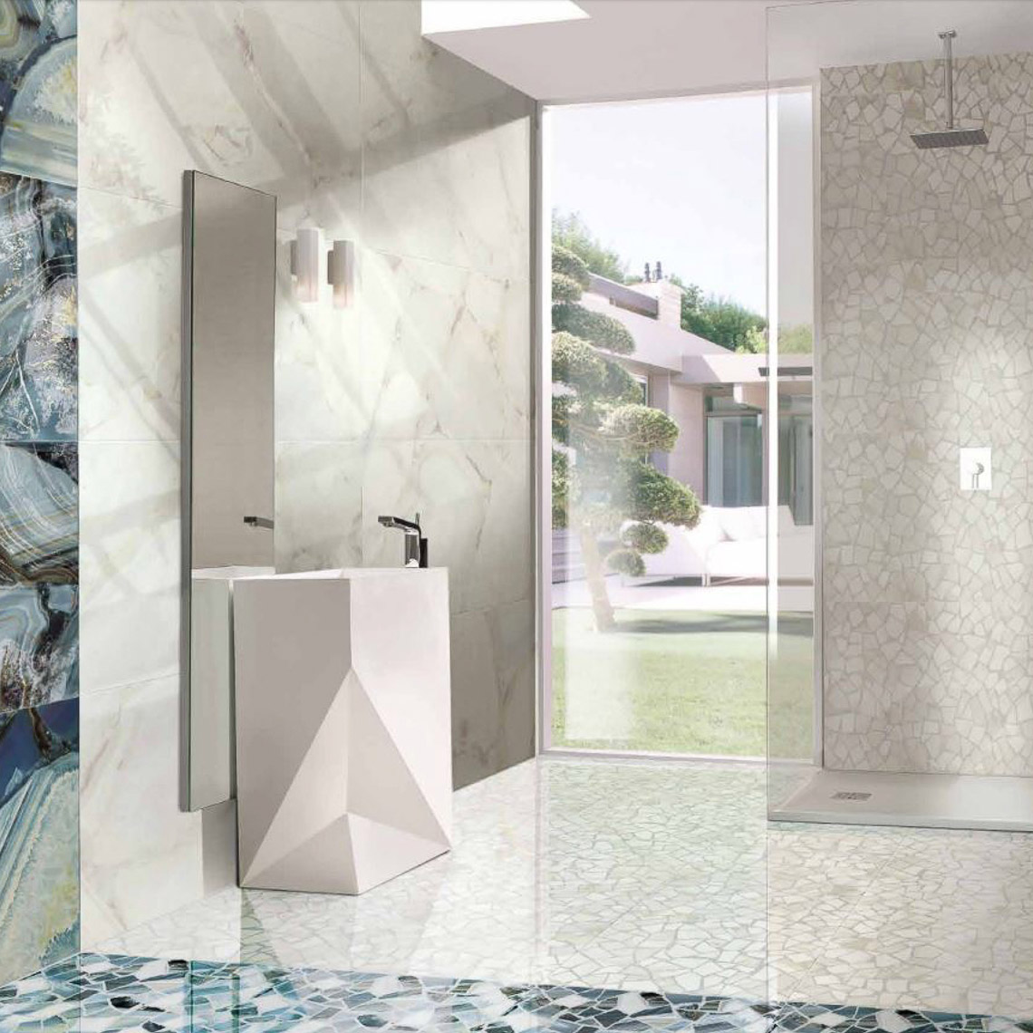 фото Декор ceramiche brennero legend blu 60x120 см