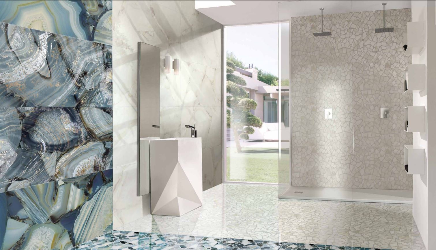 фото Декор ceramiche brennero legend blu 60x120 см