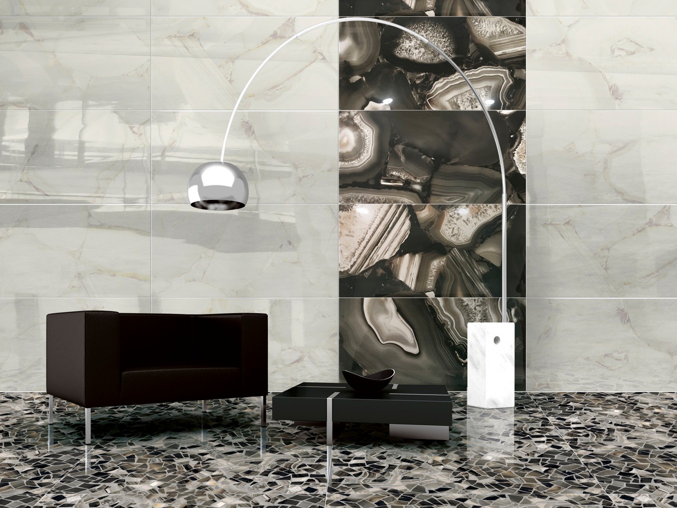 фото Плитка ceramiche brennero la preziosa brook dark 60x120 см