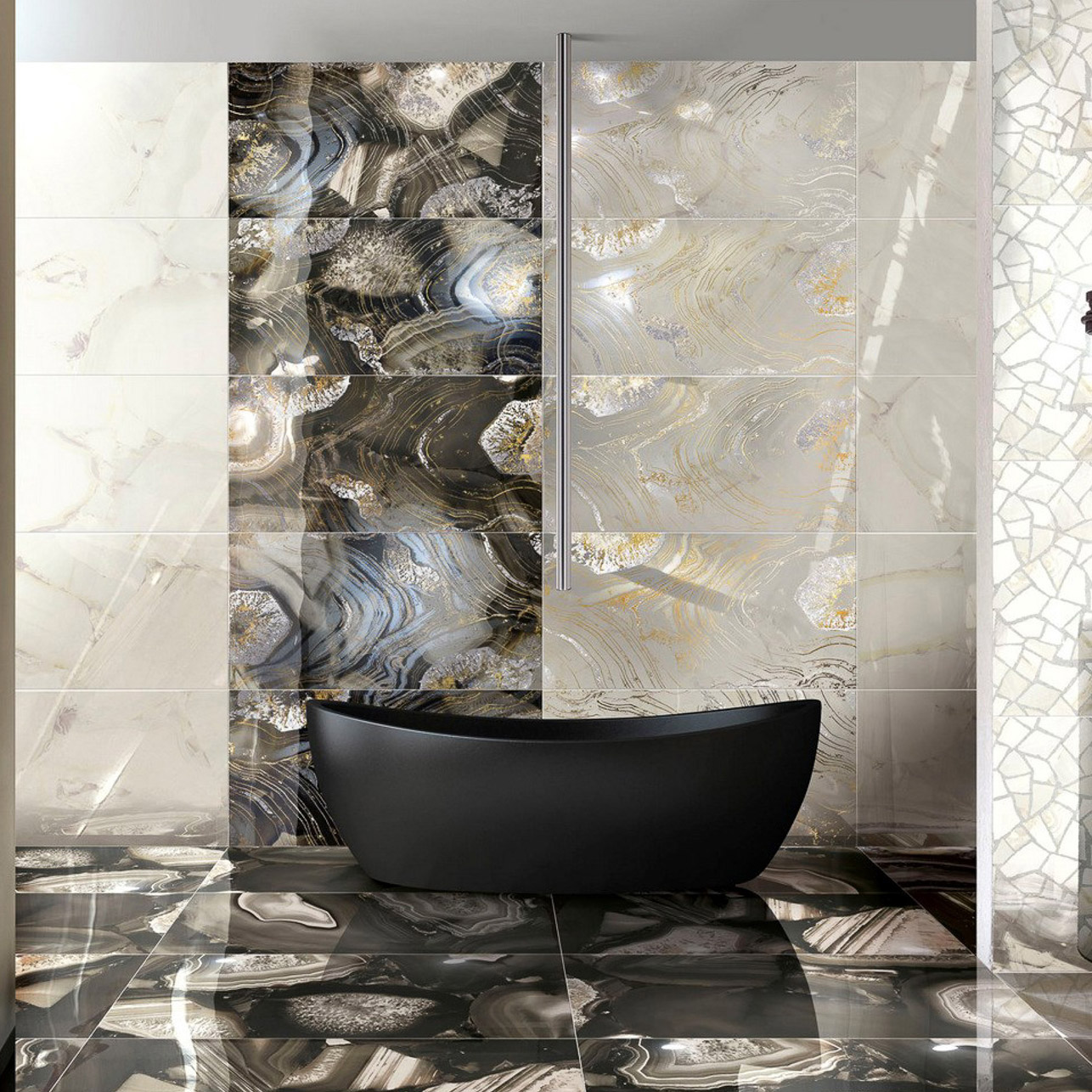 фото Плитка ceramiche brennero la preziosa dark 60x120 см