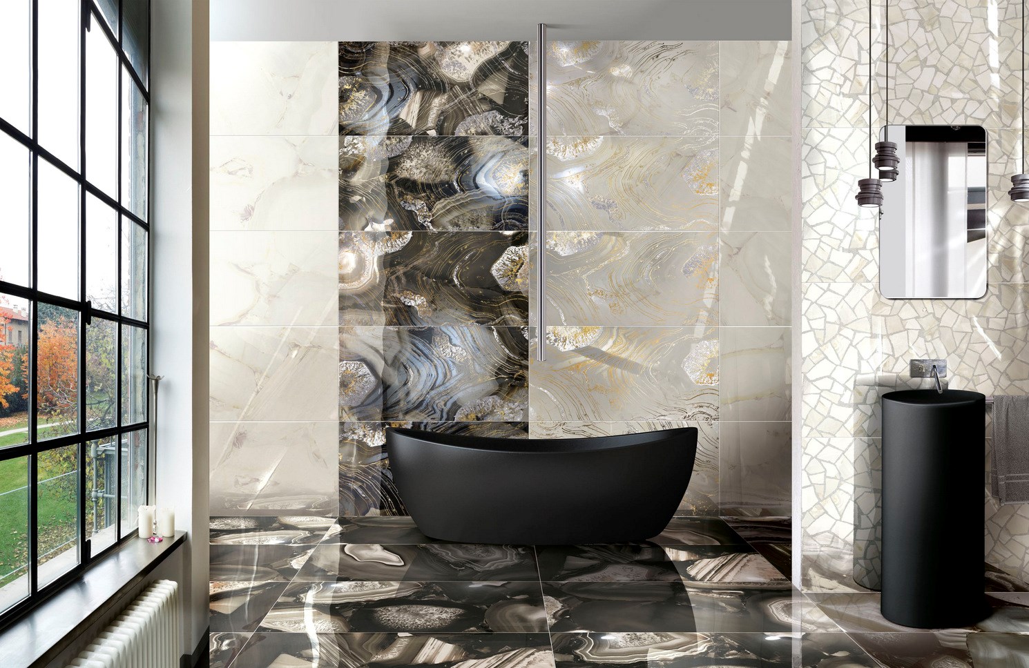 фото Плитка ceramiche brennero la preziosa dark 60x120 см