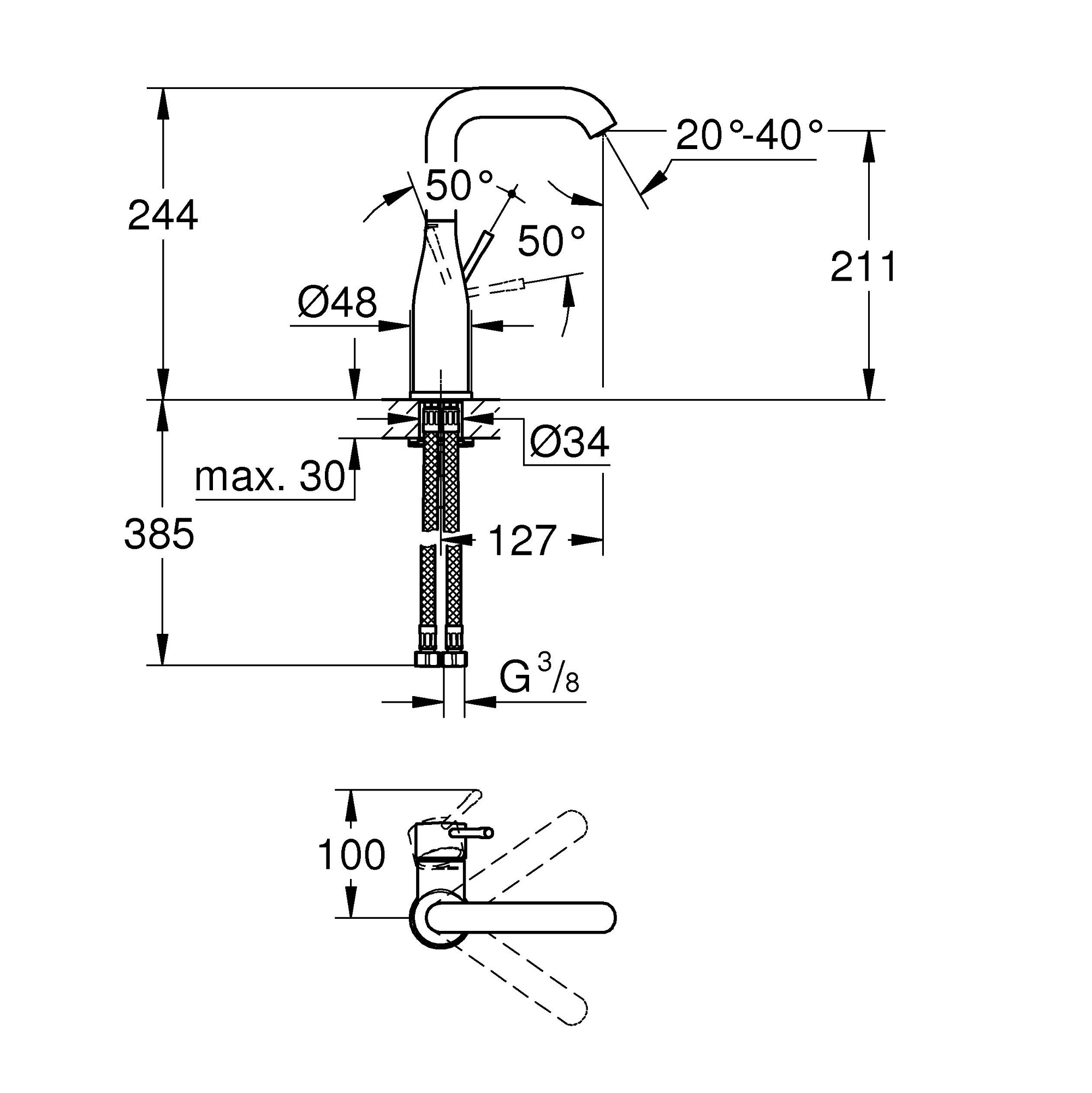 фото Смеситель grohe essence+ для раковины