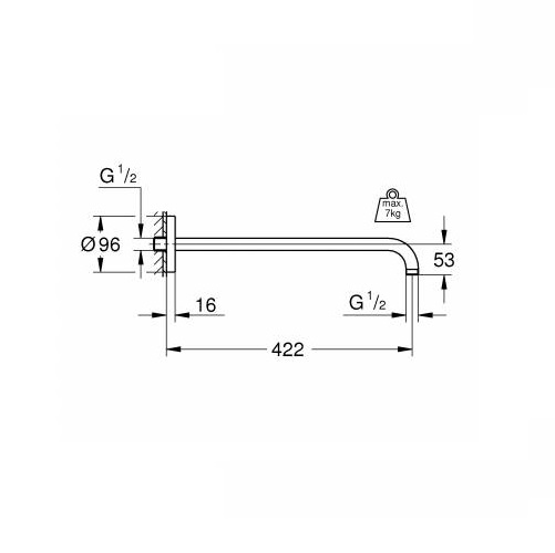 фото Кронштейн душевой grohe rsh .450 мм