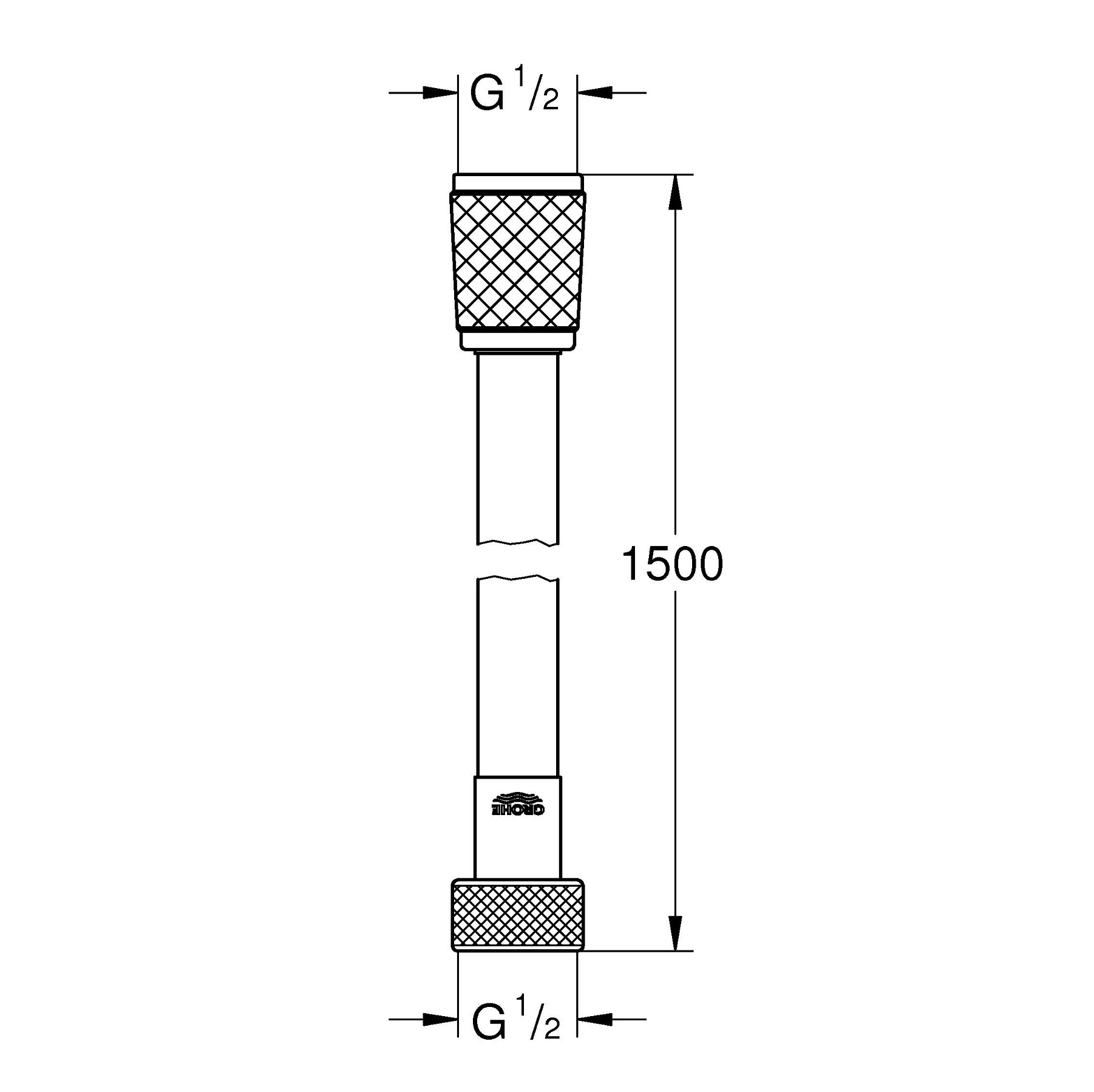 фото Шланг душевой grohe relexaflex 1500 мм, глад. (28151001)