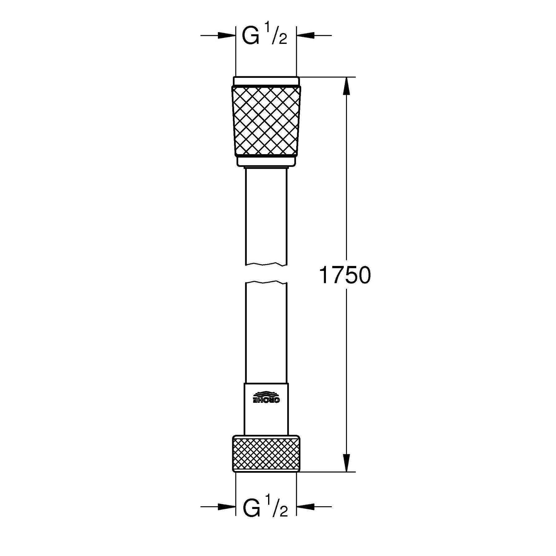 фото Шланг душевой grohe relexaflex 1750 мм, гладкий (28154001)