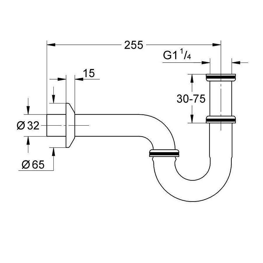 фото Сифон grohe 1 1/4 для раковины