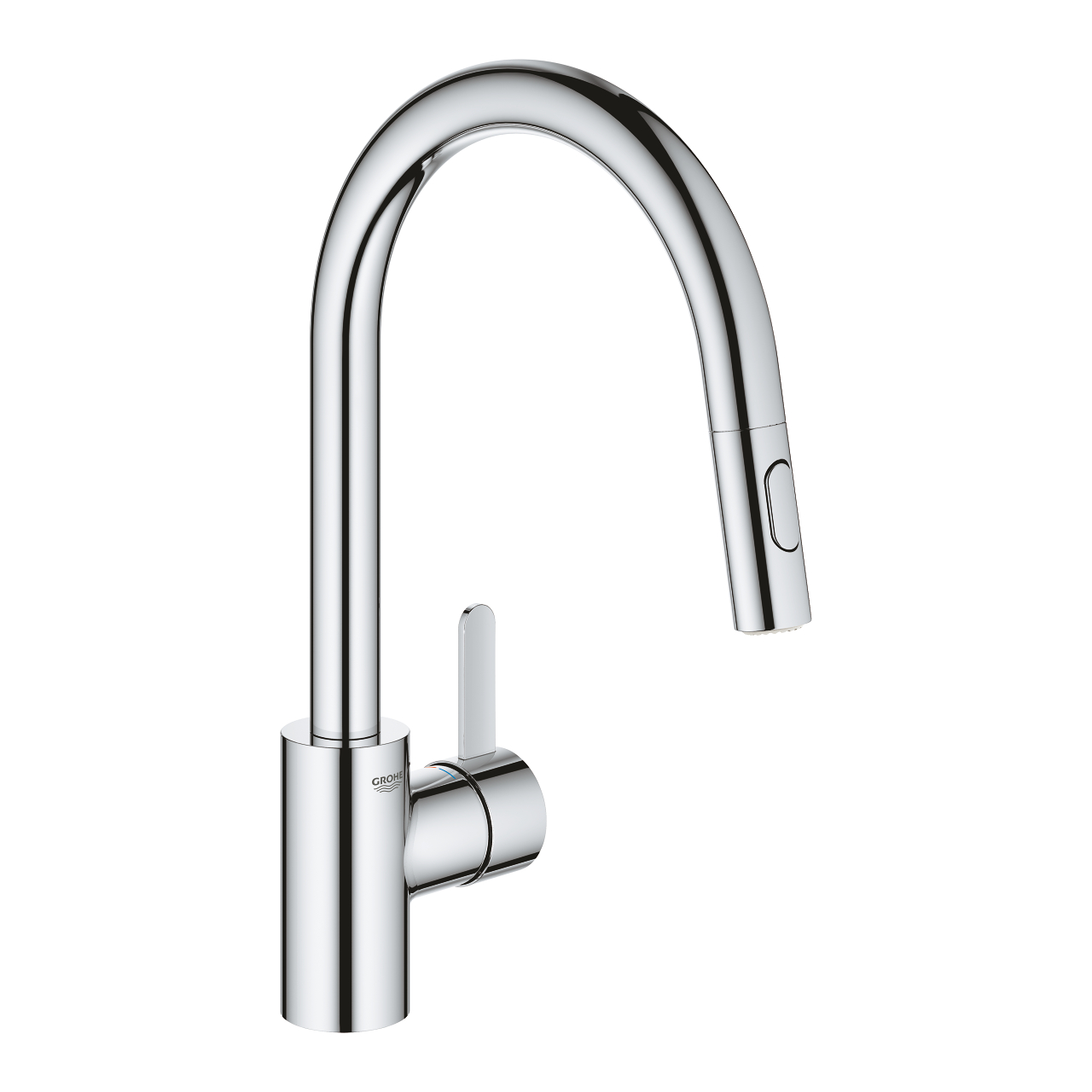 

Смеситель Grohe ESM Cosmo для мойки с выдвижным аэратором (31481001), Серебряный