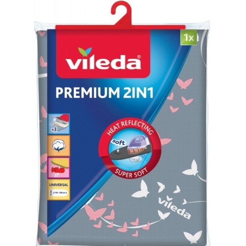 фото Чехол для гладильной доски vileda premium 2в1 130х45 см