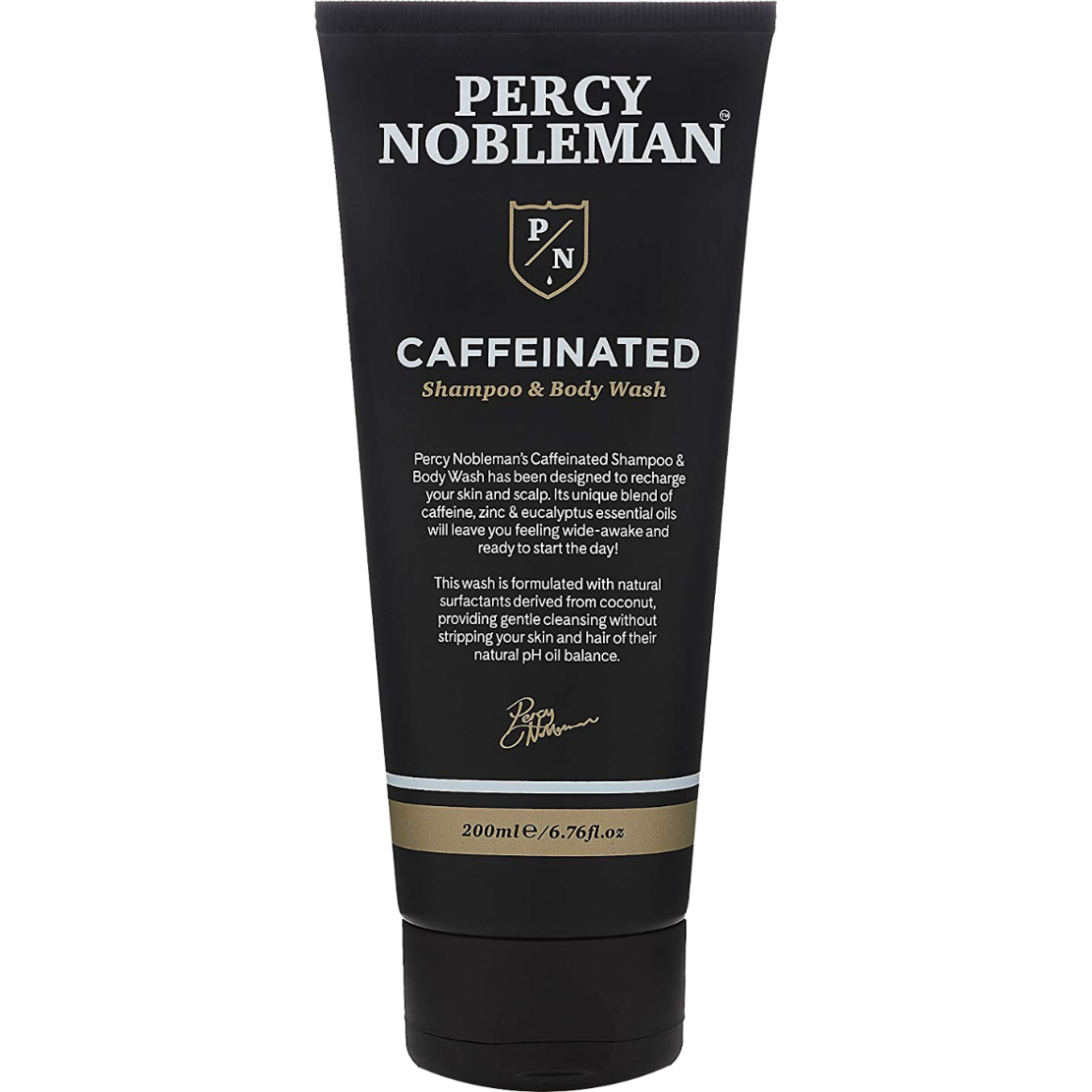 фото Шампунь и средство для мытья percy nobleman caffeinated shampoo&body wash с кофеином 200 мл