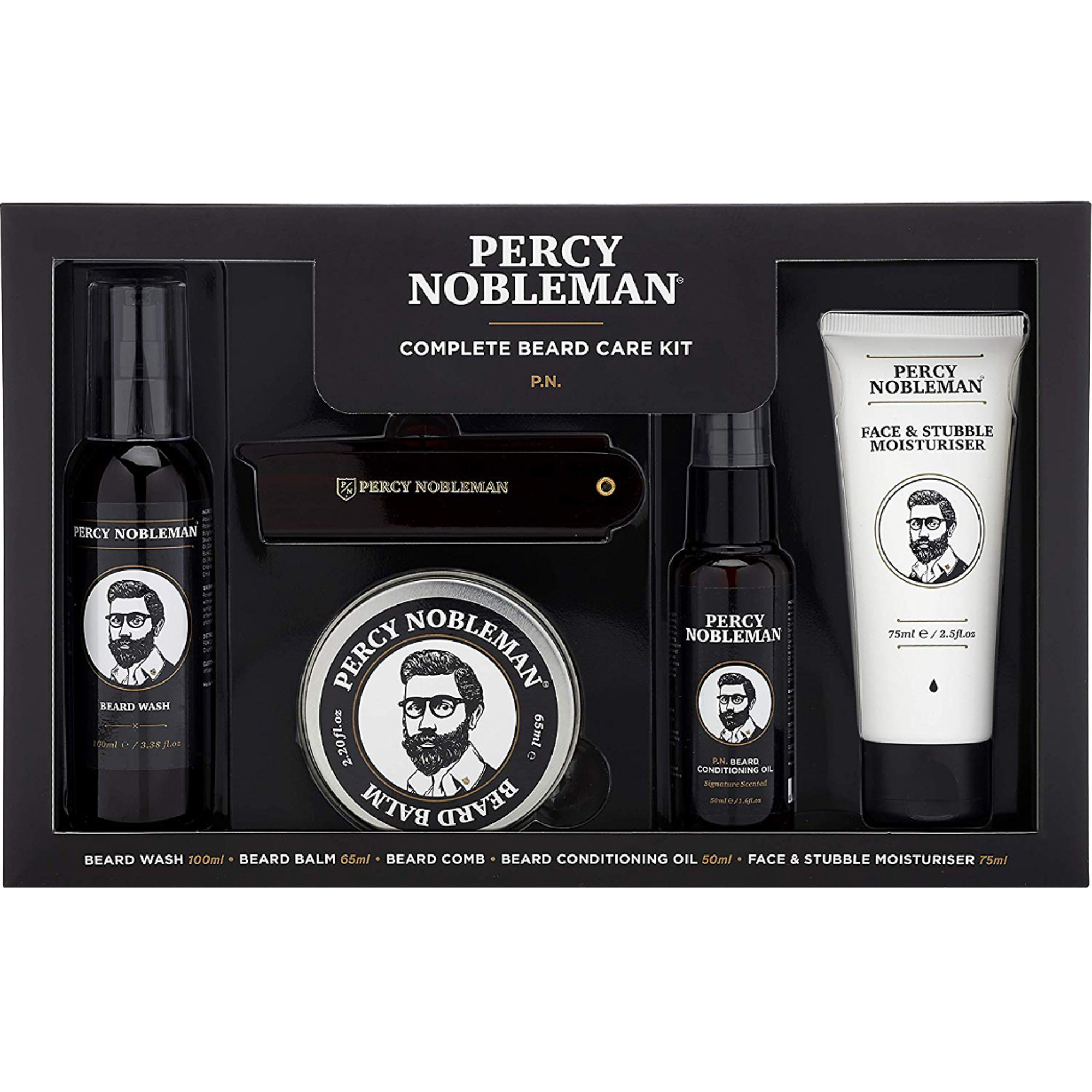 фото Полный набор для ухода за бородой percy nobleman complete beard care kit 100+65+75+50 мл