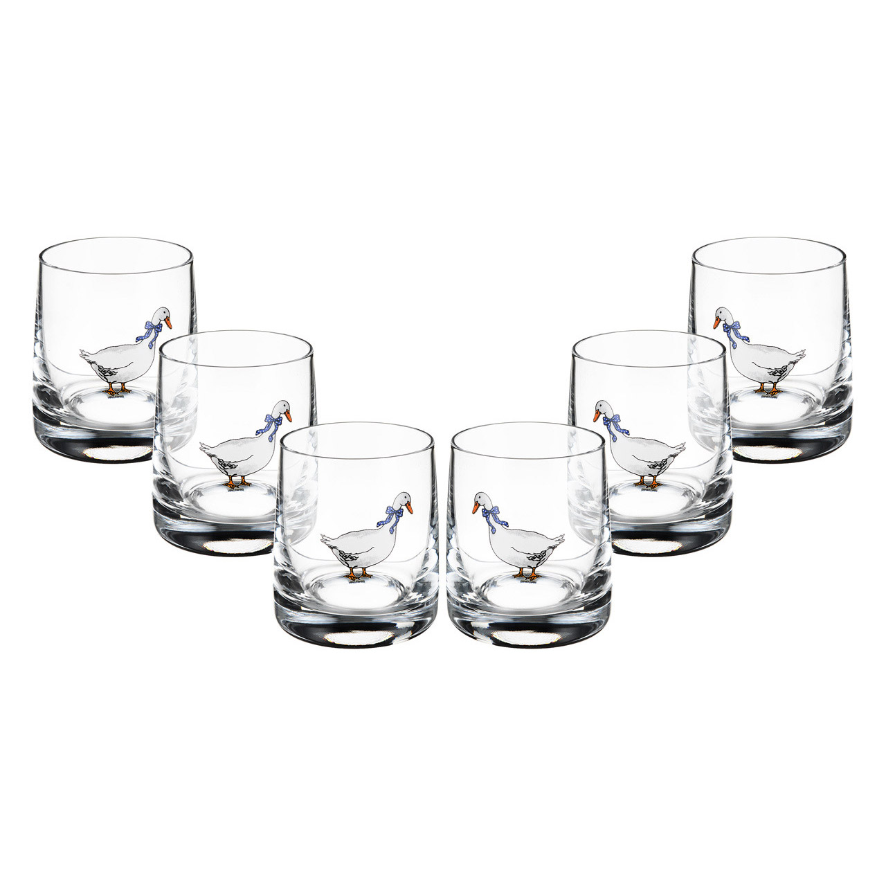 Набор стаканов Crystalite Bohemia Ideal Гуси 0,32 л, цвет прозрачный - фото 1