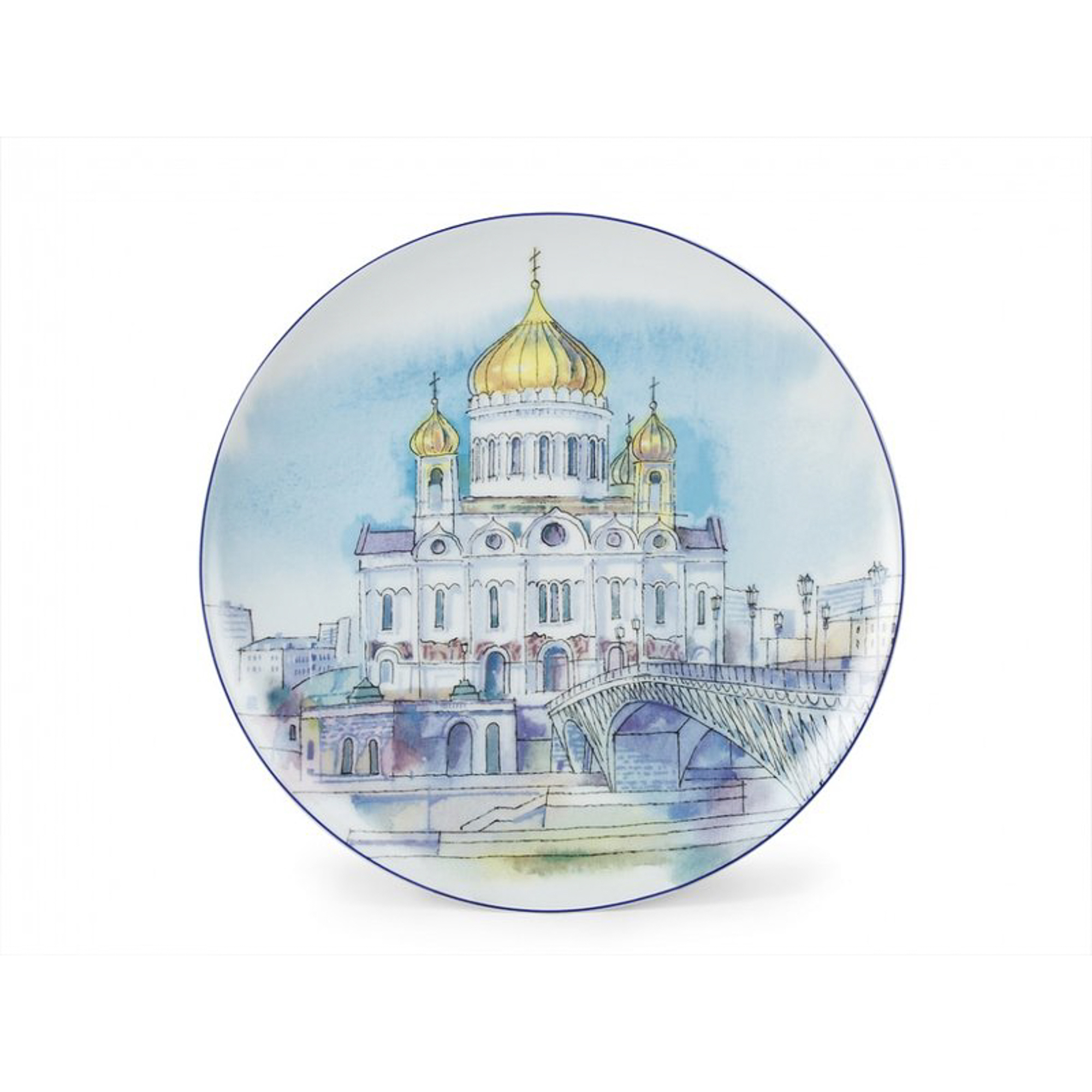 фото Декоративная тарелка ифз эллипс «храм христа спасителя» 195 мм