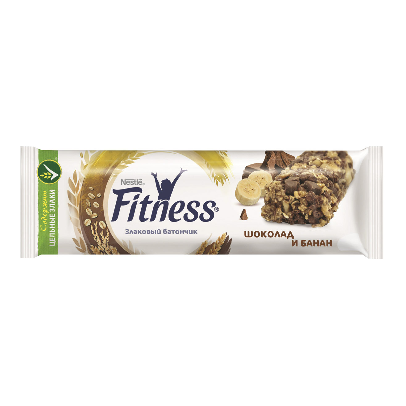 Батончик Nestle Fitness с цельными злаками, шоколадом и бананом, 23,5 г - фото 1