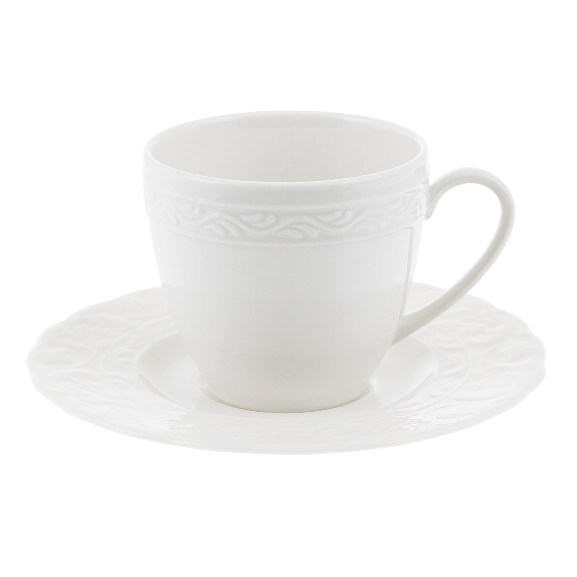 фото Чашка с блюдцем чайная 120 мл kutahya porselen basak недекорированная