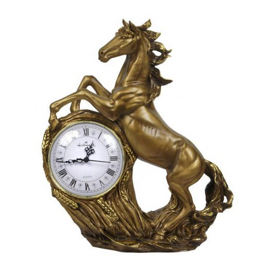 фото Часы каминные royal flame конь арго античная бронза