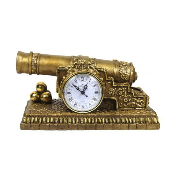фото Часы каминные royal flame царь-пушка античная бронза