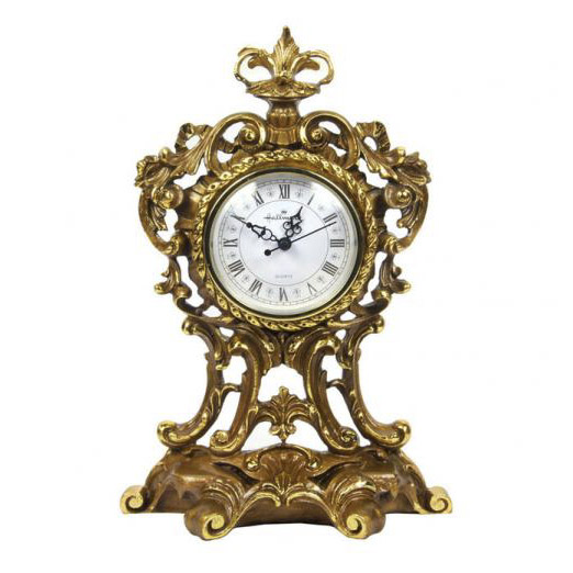 Часы каминные Royal Flame Ажурные античная бронза
