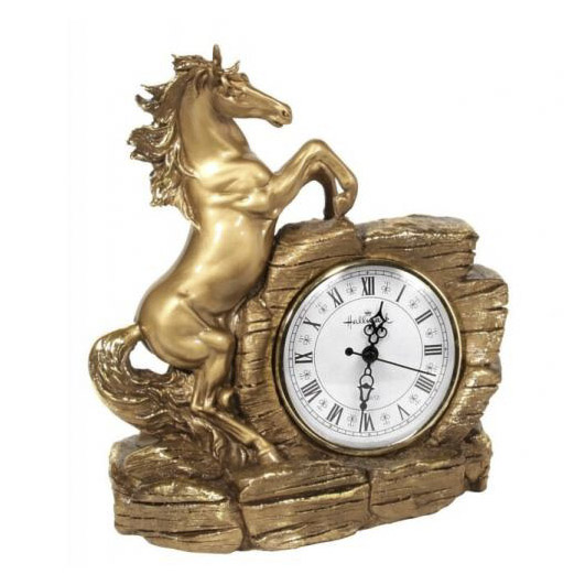 Часы каминные Royal Flame Конь Арго маленький античная бронза