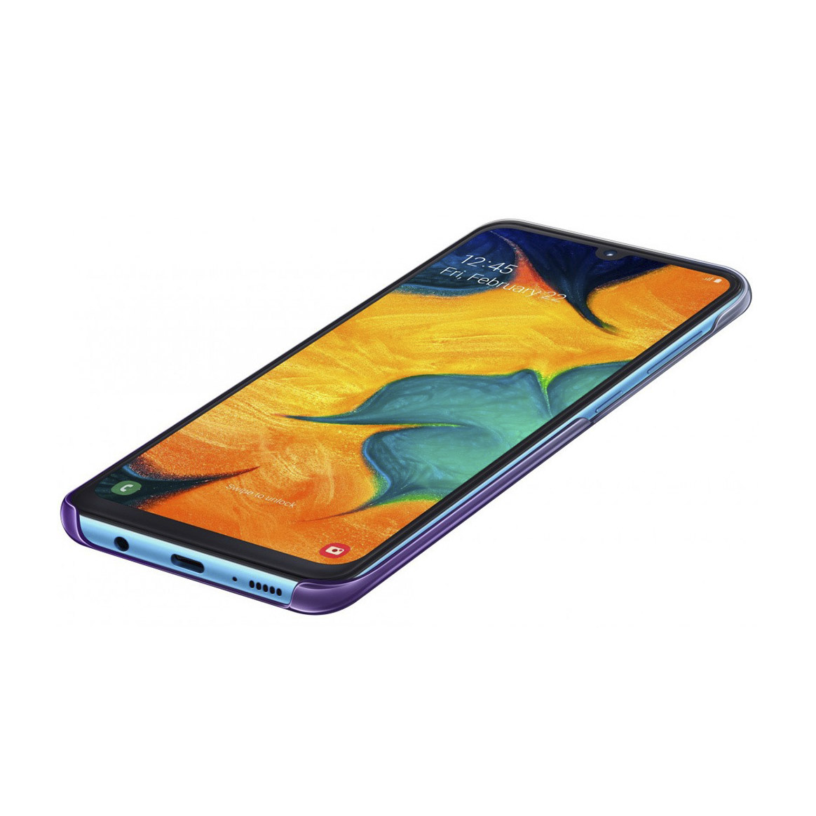 Чехол Gradation Cover для Samsung A30 (A305), фиолетовый, цвет прозрачный Galaxy A30 (A305) - фото 2
