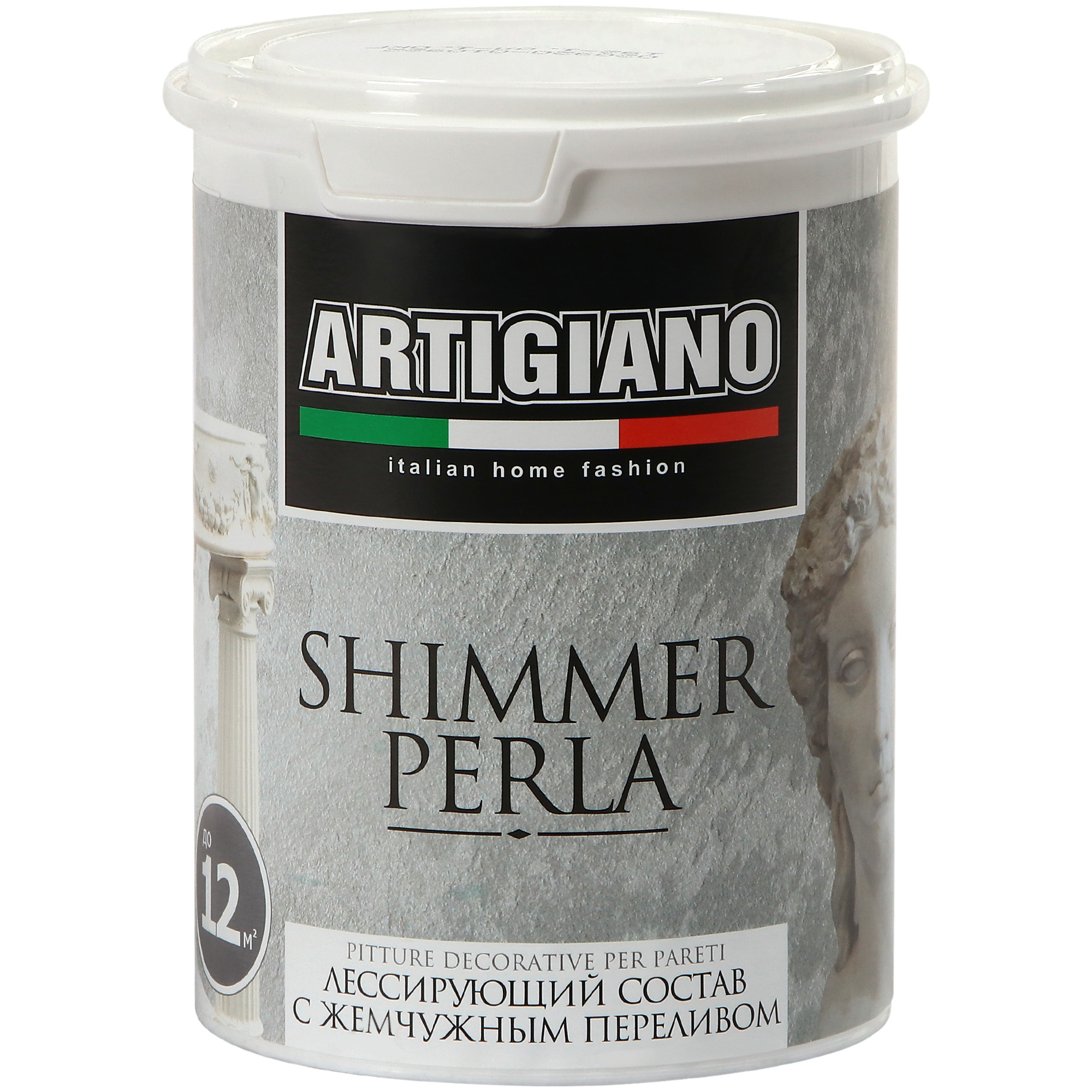 фото Лак artigiano shimmer perla лессирующий 1 л
