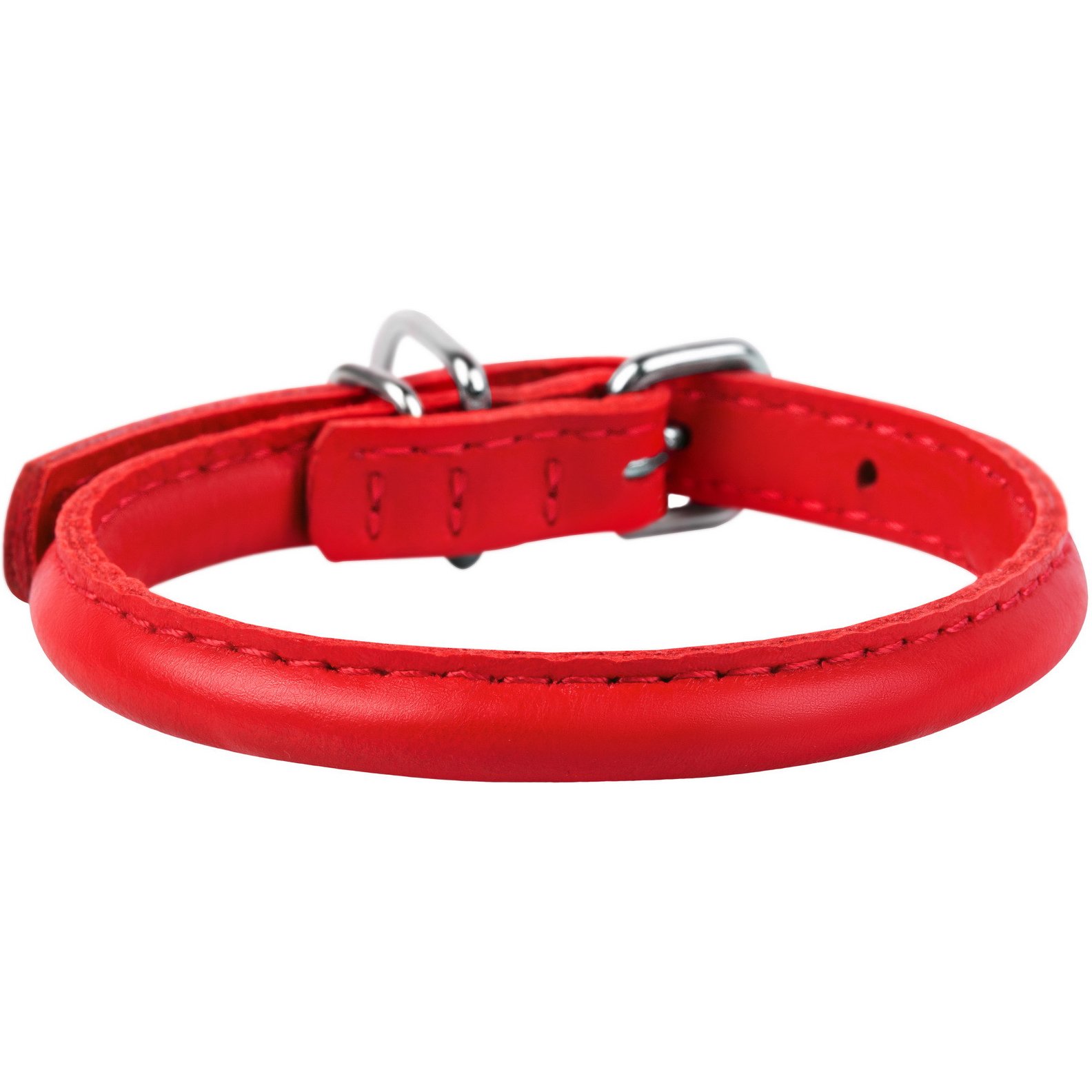 фото Ошейник collar glamour круглый для длинношерстных собак 8 мм 20-25 см красный