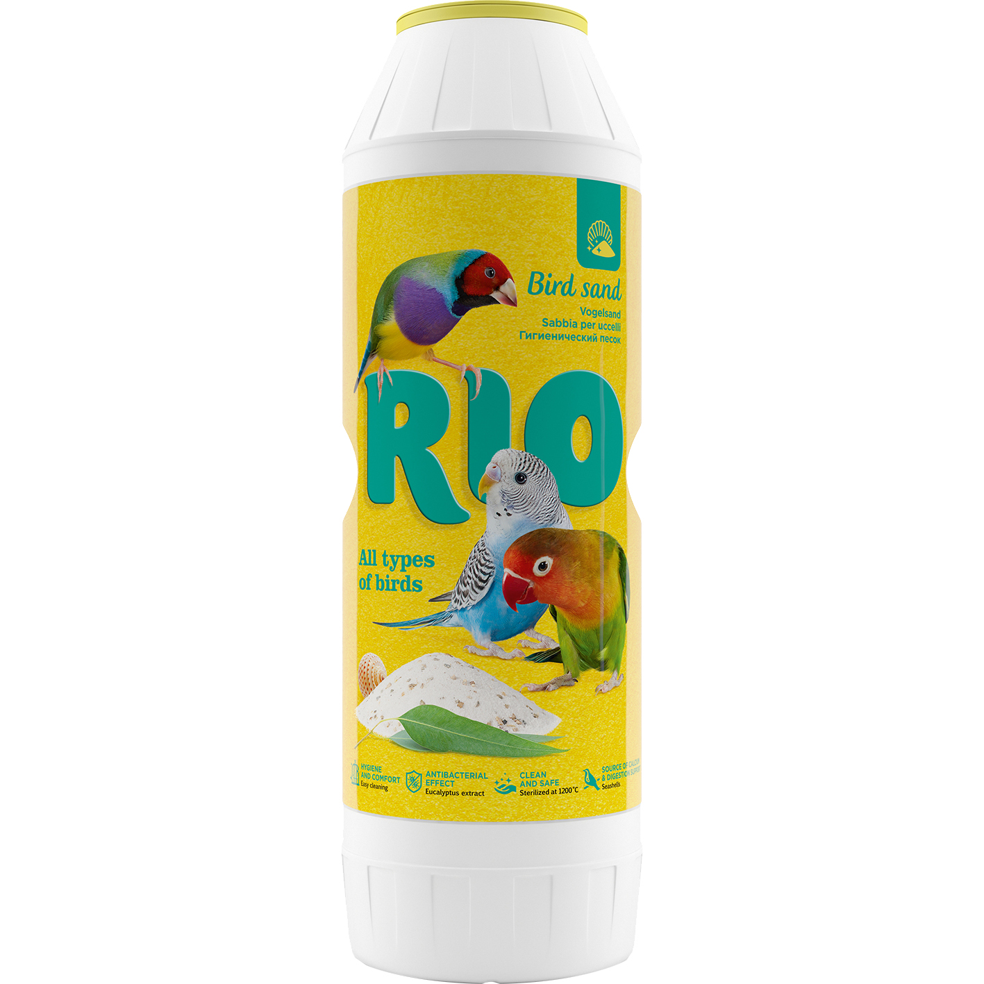 Гигиенический песок для птиц RIO с экстрактом эвкалипта и ракушечником 2 кг - фото 1