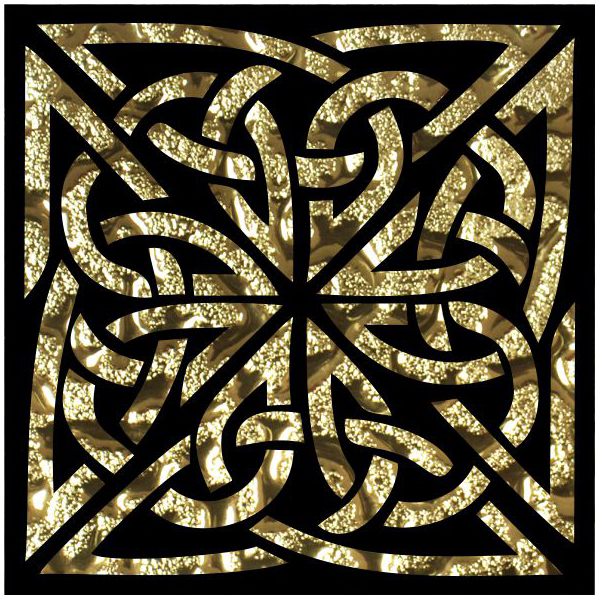 фото Декор роскошная мозаика левадия золото 8x8 см