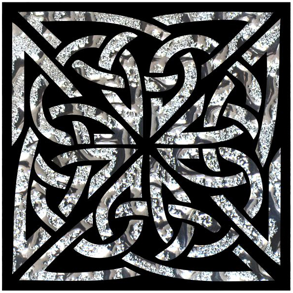 фото Декор роскошная мозаика левадия платина 8x8 см