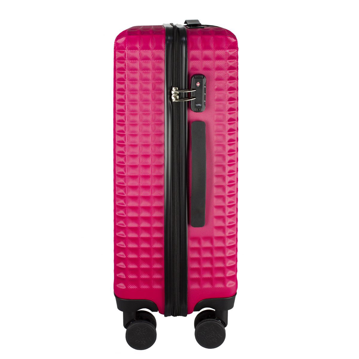 фото Чемодан proffi travel tour quattro smart 24 средний 68,5x45x25 розовый c весами в ручке