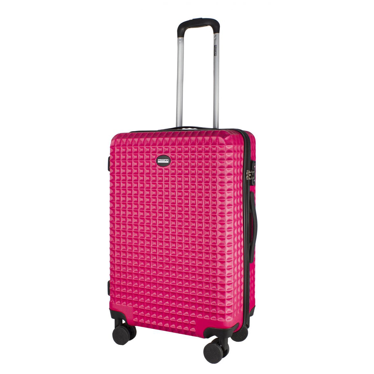 фото Чемодан proffi travel tour quattro smart 24 средний 68,5x45x25 розовый c весами в ручке