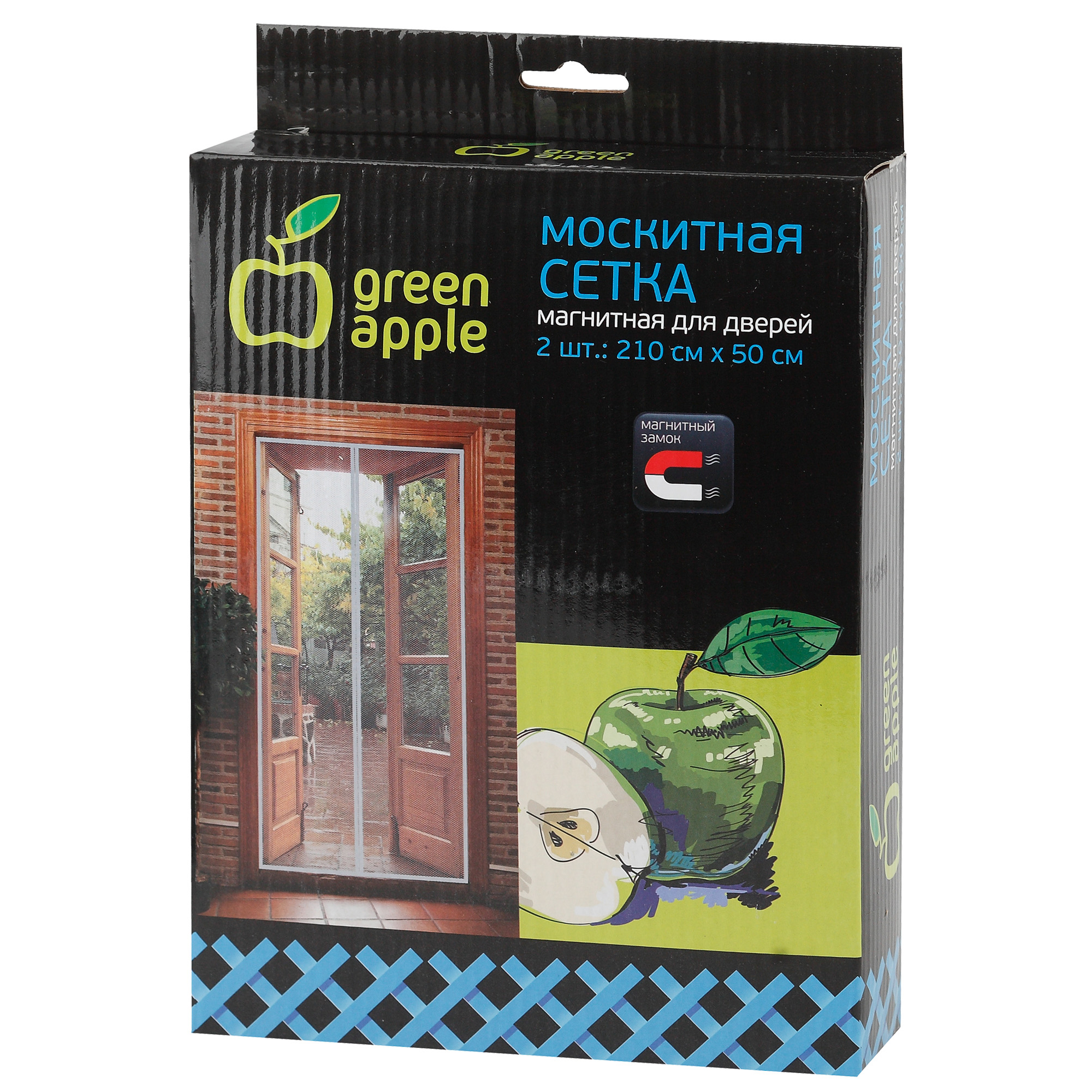 фото Сетка магнитная на дверь 2шт 210x50см green apple