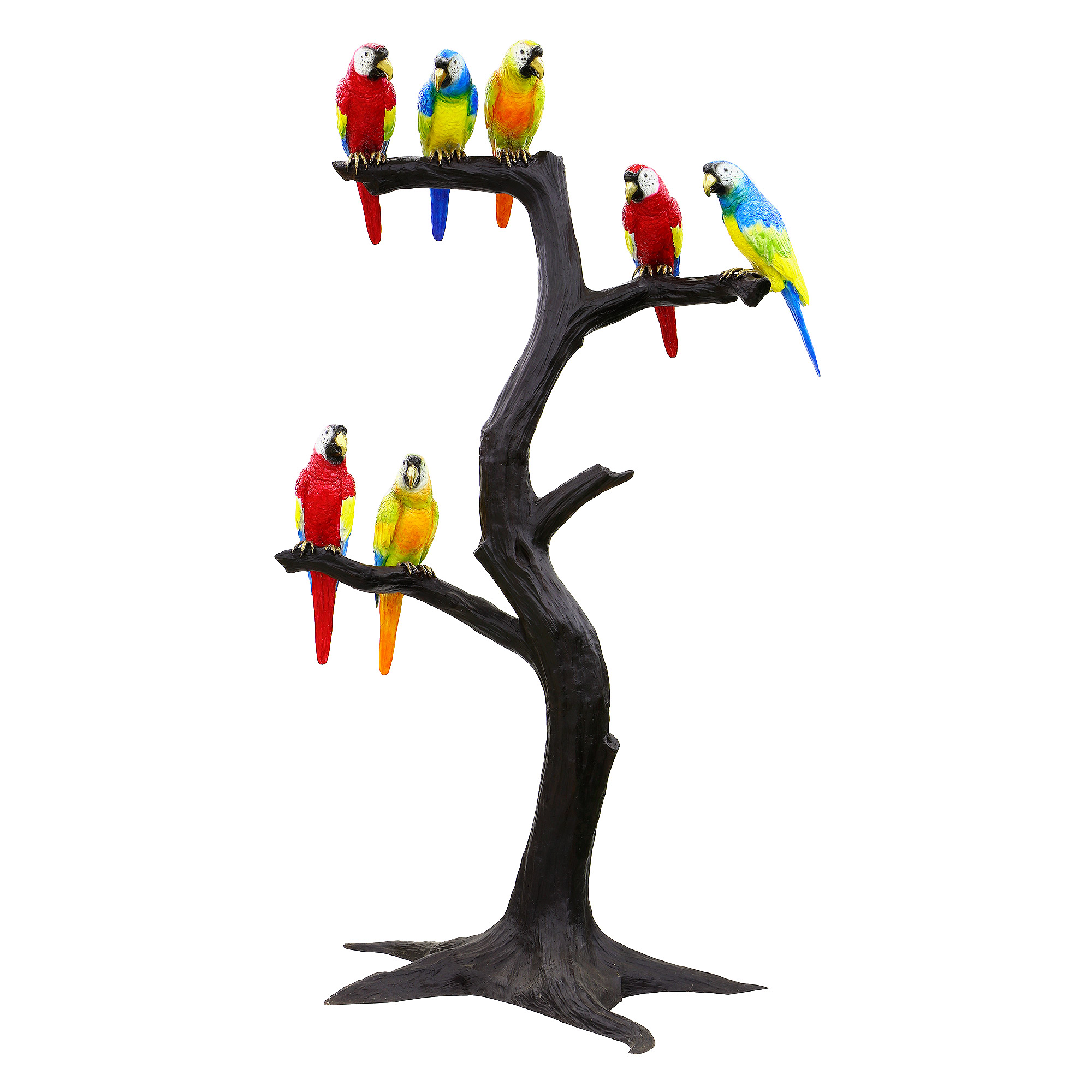 фото Фигура садовая thermobrass дерево с попугаями 202 х 110 х 125 см