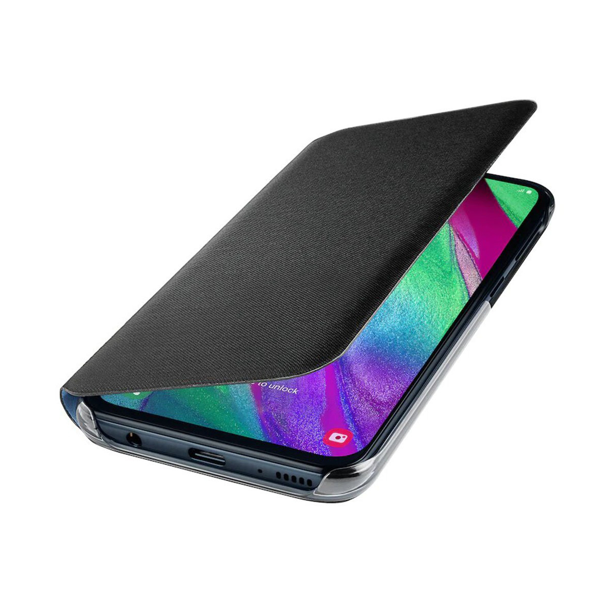 Чехол Wallet Cover для Samsung Galaxy A40, черный - фото 4